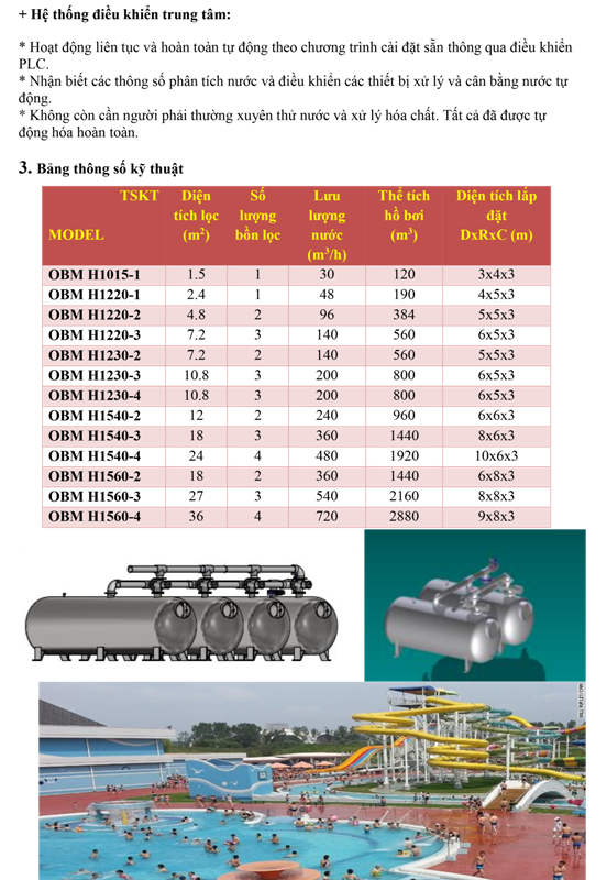 Hệ thống lọc xử lý nước hồ bơi