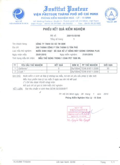 máy khử độc rau quả thực phẩm Pasteur