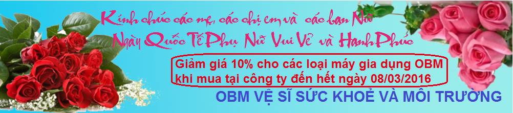 Máy ozone OBM chúc mừng 8/3