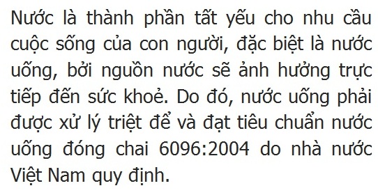 Ozone xử lý nước tinh khiết